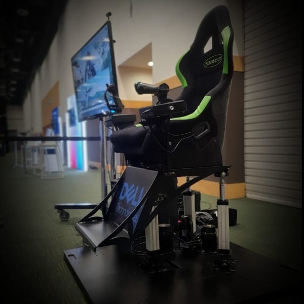 Simotion VR flight simulator with motion seat